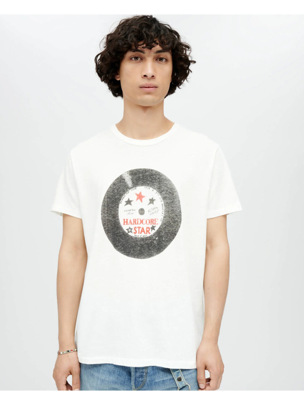Re/Done Old White Hardcore Star Classic Graphic Tee Men's T-shirt Size XL NWT